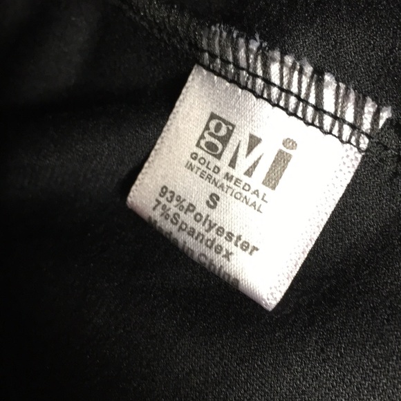 Gold Metal Fashion Velour Leggings Black - Picture 5 of 11